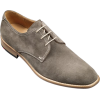 Men Gray Grey Derby Suede Leather Shoes - Classic shoes & Pumps - $199.00 