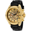 Mens I By Invicta Rubber Chronograph Gold Tone Rotating Bezel Date Watch Ibi-10015-003 - Zegarki - $79.95  ~ 68.67€