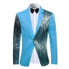Men's 2-Piece Suit Casual 1 Button Slim Fit Prom Suit Stylish Sequin - Suits - $55.99 