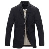 Men's 3 Button Sport Coat Casual Cotton Lightweight Suit Blazer - Shirts - $44.99 