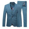 Mens 3-Piece Plaid Suit Set Modern Fit Jacket Tux Blazer Vest Pants - Пиджаки - $92.99  ~ 79.87€