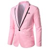 Mens Casual Slim Fit Suit Jacket 1 Button Daily Blazer Business Sport Coat Tops - Shirts - $29.99 