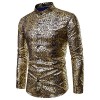 Mens Long Sleeve Top Blouse Leopard Python Pirnt Casual Button Down Dress Shirt - 半袖シャツ・ブラウス - $21.99  ~ ¥2,475