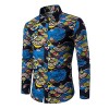 Mens Paisley Shirt Long Sleeve Floral Shirt Button Down Casual Slim Fit - Camicie (corte) - $21.99  ~ 18.89€