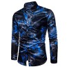 Mens Printed Shirt Long Sleeve Slim Fit Button Down Dress Shirts Casual Stylish - Camicie (corte) - $18.99  ~ 16.31€