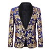 Mens Sequin Floral Dress Suit Jacket 1 Button Tux Blazer Sport Coat - Sakoi - $65.99  ~ 419,21kn
