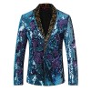 Men's Sport Coat Slim Fit Shawl Collar Sequins Dance Party Blazer Jacket - Camicie (corte) - $49.99  ~ 42.94€