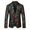 Mens Sports Coat Colorful Dinner Jacket Printed Blazer Show Prom - Srajce - kratke - $80.99  ~ 69.56€