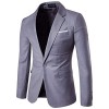 Men's Suit Jacket One Button Slim Fit Sport Coat Business Daily Blazer - Shirts - $47.99 