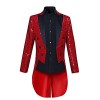 Mens Tails Slim Fit Tailcoat Sequin Dress Coat Swallowtail Dinner Party Wedding Blazer Suit Jacket - Srajce - kratke - $65.99  ~ 56.68€