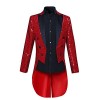 Mens Tails Slim Fit Tailcoat Sequin Dress Coat Swallowtail Dinner Party Wedding Blazer Suit Jacket - 半袖衫/女式衬衫 - $65.99  ~ ¥442.16