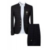 Mens Unique Slim Fit Checked Suits 2 Piece Vintage Jacket and Trousers - 西装 - $85.99  ~ ¥576.16