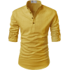 Men's yellow shirt - Рубашки - короткие - 