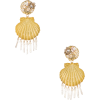 Mercedes Salazar Small Shell Pearl Earri - Aretes - 