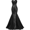 Mermaid black dress - Obleke - 