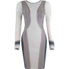 Mesh Long Sleeve Bandage Dress - Dresses - $110.00 
