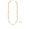 Metallic Ball Layered Necklace and Stick Earrings - Aretes - $6.99  ~ 6.00€