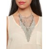 Metallic Chain Fringe Necklace and Earrings Set - Brincos - $7.99  ~ 6.86€
