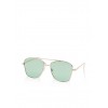 Metallic Geometric Top Bar Sunglasses - サングラス - $5.99  ~ ¥674