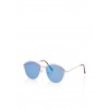 Metallic Half Frame Sunglasses - 墨镜 - $5.99  ~ ¥40.14