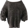 Metallic Long Sleeve Mohair Sweater - Pullovers - $49.99 