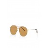 Metallic Oversized Top Bar Sunglasses - Sunglasses - $6.99 