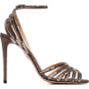 Metallic Studio  Sequin Leather Sandals - Sandały - 