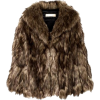 Michael Kors Brown Faux Fur Cape - Jacket - coats - 