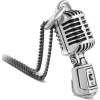 Microphone Necklace #mic #singer #rock - Naszyjniki - $45.00  ~ 38.65€