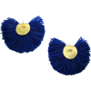 Midnight Blue Hand Fan Earrings - Серьги - 