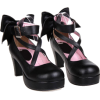 Milanoo Black Bow Lolita Shoes - Zapatos clásicos - 
