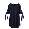 Milumia Women's 3 4 Sleeves Rolled up Sleeve Chiffon Summer Tunic Tops - Shirts - $16.99 