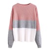 Milumia Women's Drop Shoulder Color Block Textured Jumper Casual Sweater - Puloverji - $21.99  ~ 18.89€