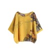 Milumia Women's Florals Batwing Sleeve Button Back Chiffon Blouse - Shirts - $13.99 