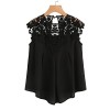 Milumia Women's Keyhole Back Daisy Lace Shoulder Shell Top - Camisa - curtas - $13.99  ~ 12.02€