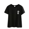 Milumia Women's Pineapple Print Short Sleeve Tee Shirt - Shirts - $13.99 
