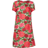 Mini Swing Dress in Pink Dahlias for Wom - Obleke - 