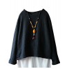 Minibee Women's Casual Long Sleeve Blouse Solid Color Tunic Shirt Fit US 0-16 - Shirts - $45.00 