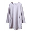 Minibee Women's Cotton Linen 4/5 Sleeve Tunic/Top Tees - Dresses - $22.99  ~ £17.47