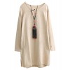 Minibee Women's Solid Jacquard Blouse Dress With Pockets - 半袖衫/女式衬衫 - $52.00  ~ ¥348.42
