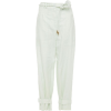Mint Belted linen tapered pants - Spodnie Capri - 