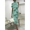 Mint green ruffle drama dress - Uncategorized - 