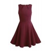 Missufe Women's Sleeveless 1950s Vintage Retro Swing Dress Wear to Work - Dresses - $29.99 