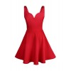Missufe Women's Sleeveless Sweetheart Flared Mini Dress - ワンピース・ドレス - $29.99  ~ ¥3,375