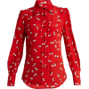 Miu Miu Cherry-print silk shirt - Hemden - lang - 750.00€ 