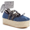 Miu Miu Ankle Wrap Platform Espadrill - scarpe di baletto - 