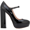 Miu Miu Black Patent Heels - Platforms - 