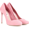 Miu Miu Pink Suede Pumps - Классическая обувь - 