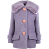 Miu Miu Purple Wool Coat - Jakne in plašči - 