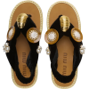 Miu Miu VELVET THONG SANDALS - Sandals - 